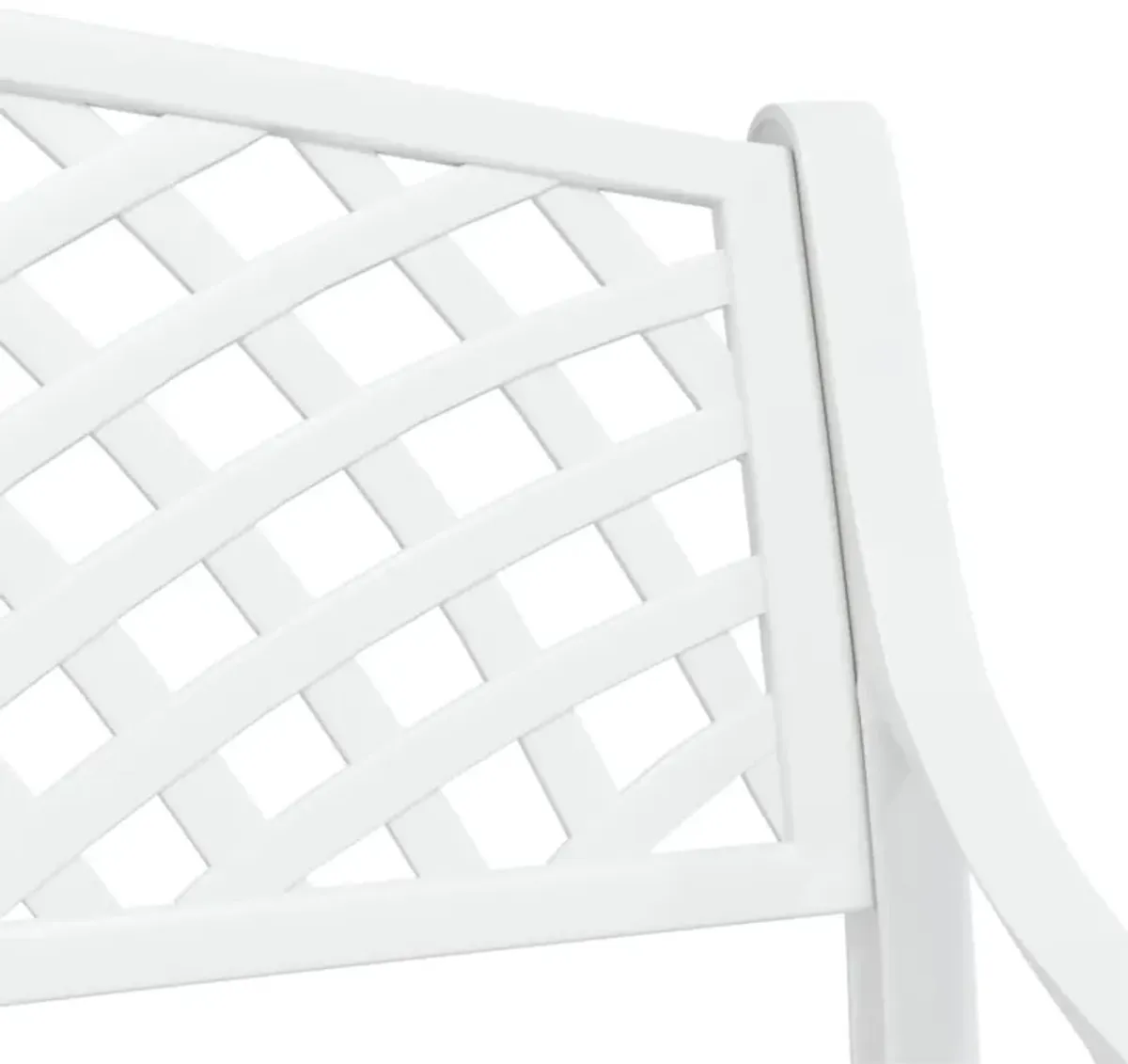 vidaXL Patio Bench - Outdoors, Weather-Resistant Cast Aluminum and Iron-Constructed Garden Bench, Easy to Assemble White Colored Seating for Patio, 40.2in