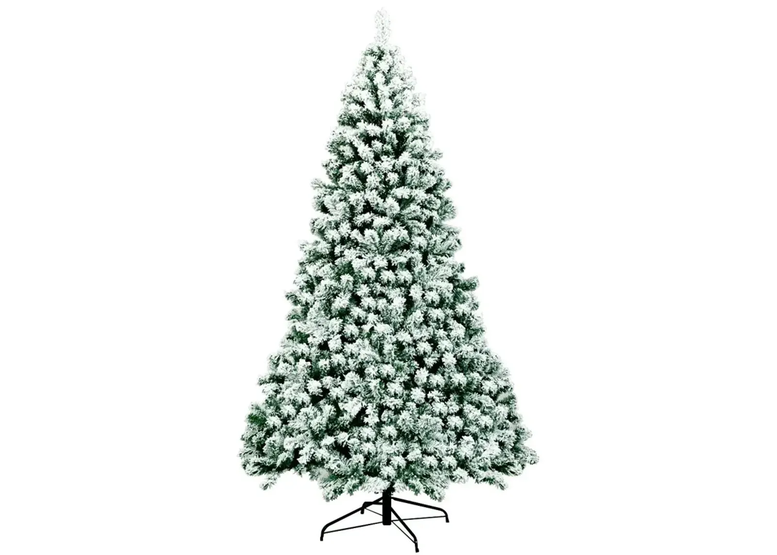 Pre-Lit Premium Snow Flocked Hinged Artificial Christmas Tree with 550 Lights