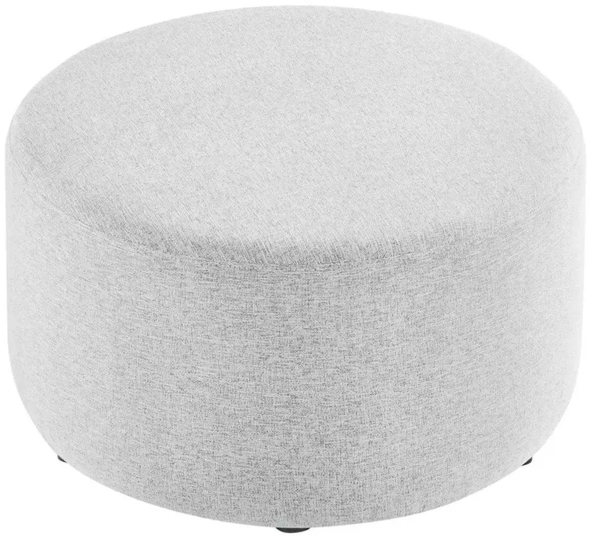 Modway Callum Large 29 Round Woven Heathered Fabric Upholstered Ottoman