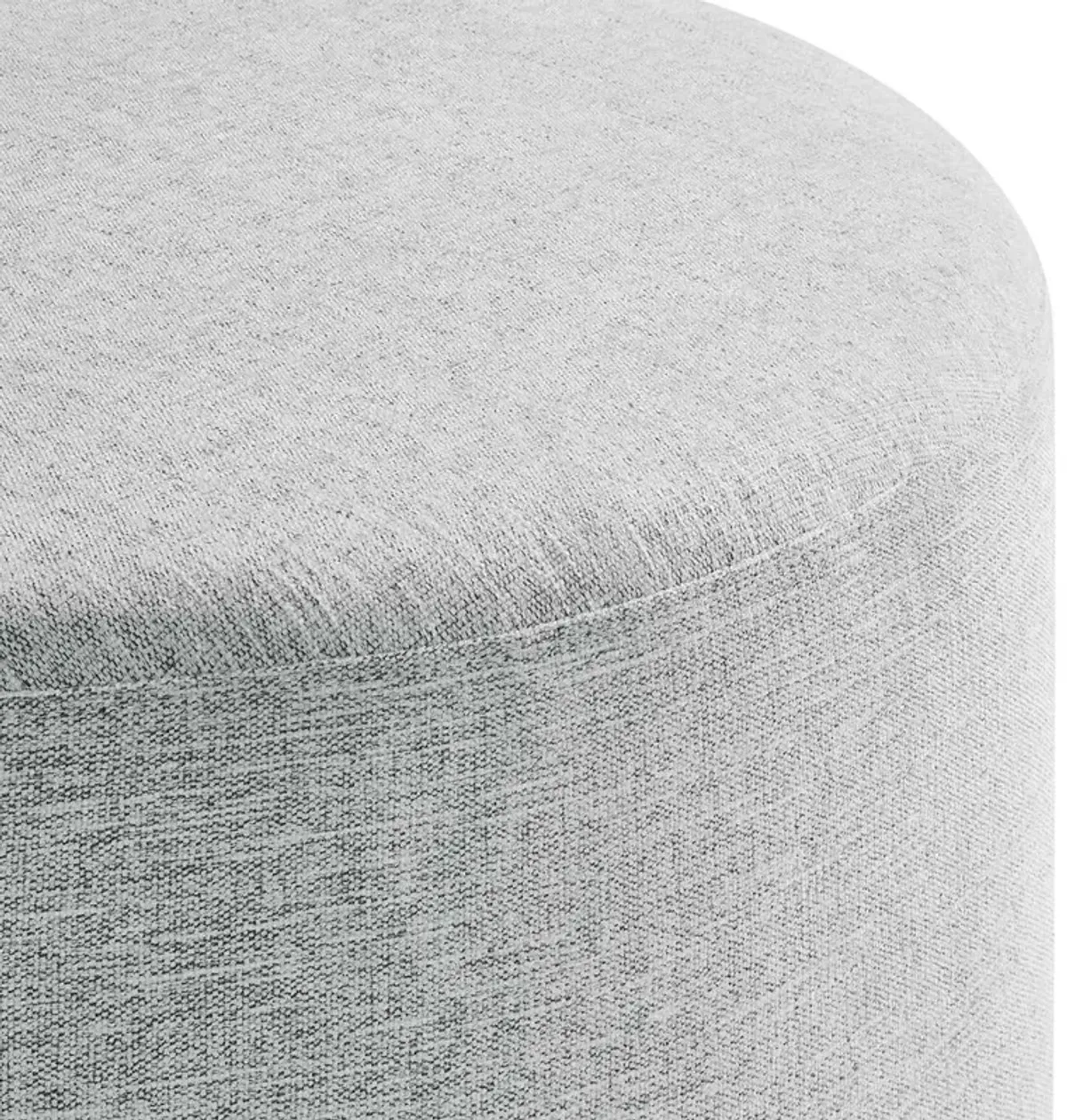 Modway Callum Large 29 Round Woven Heathered Fabric Upholstered Ottoman