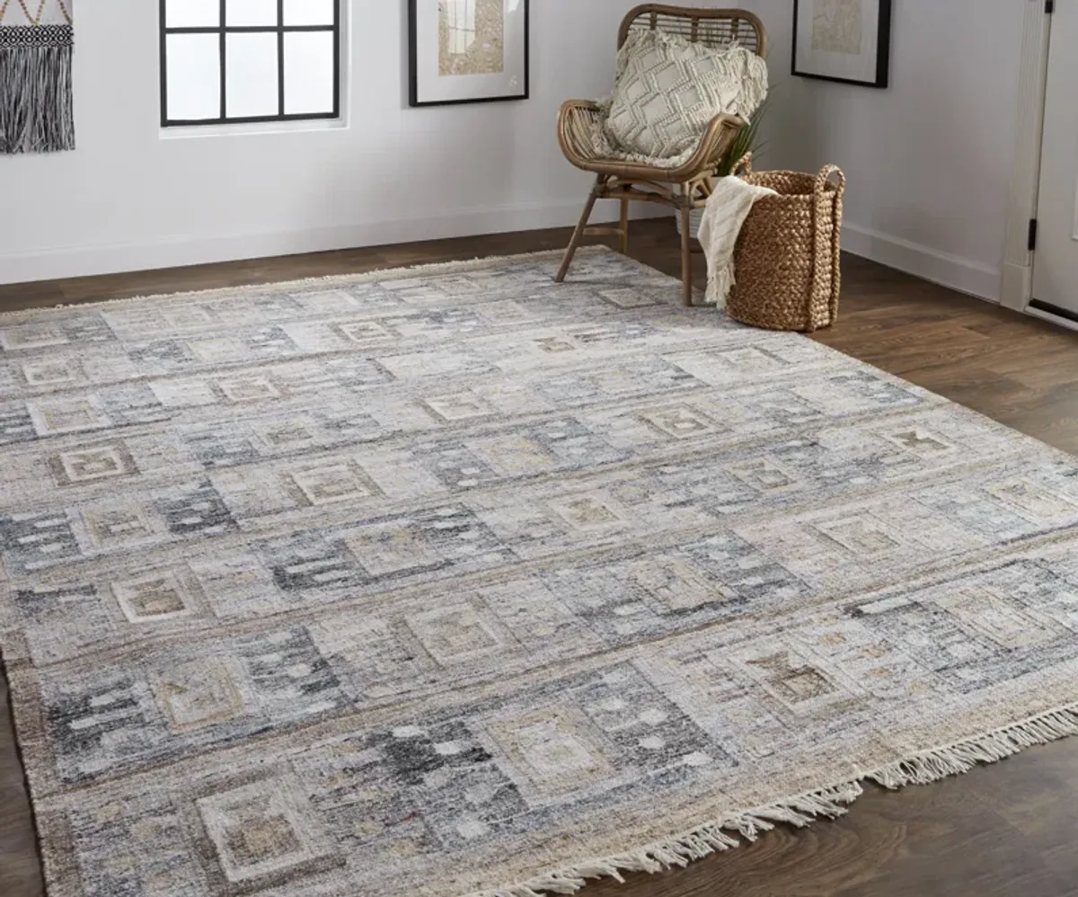 Beckett 0816F Gray/Taupe/Tan 5' x 8' Rug