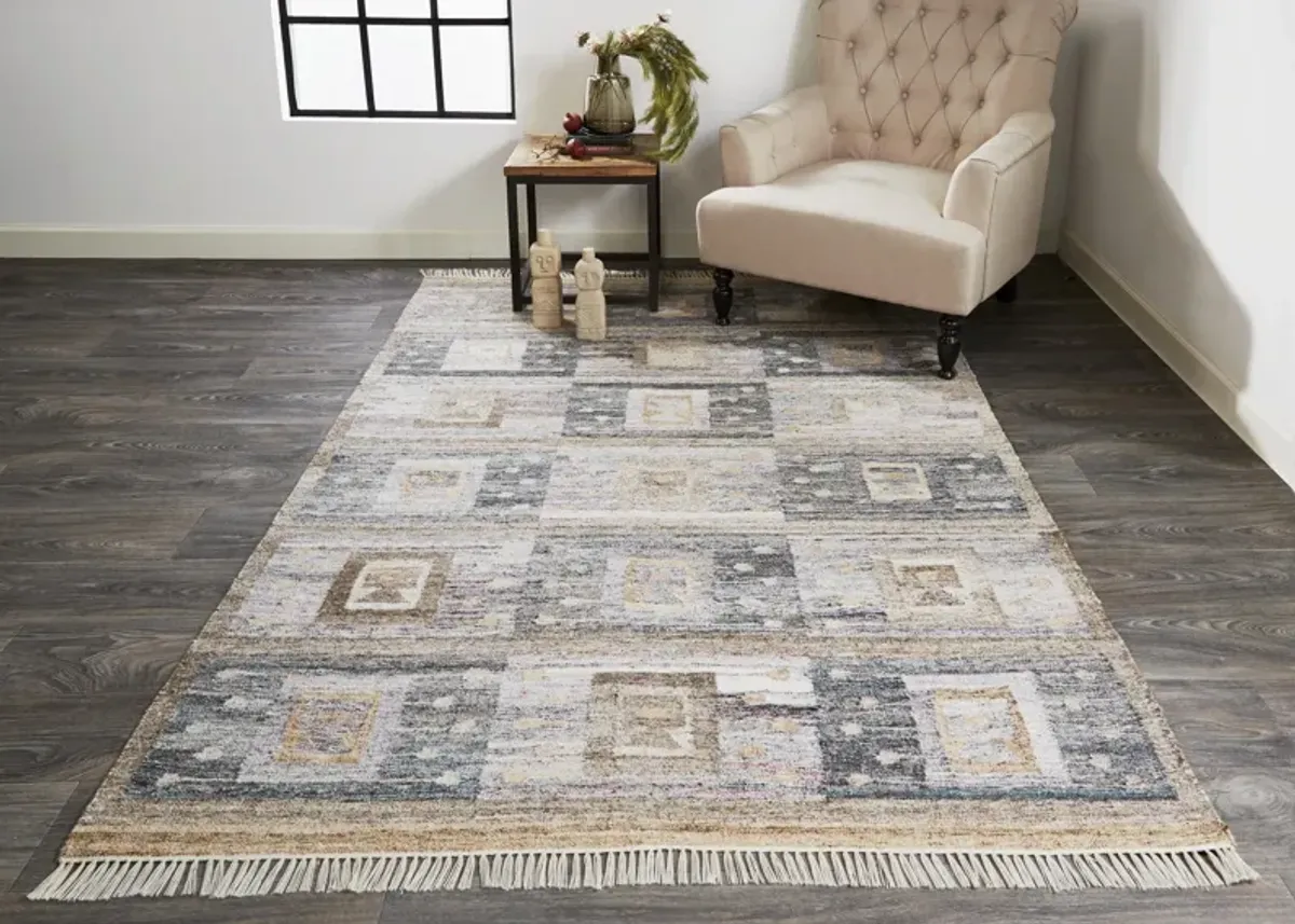 Beckett 0816F Gray/Taupe/Tan 5' x 8' Rug