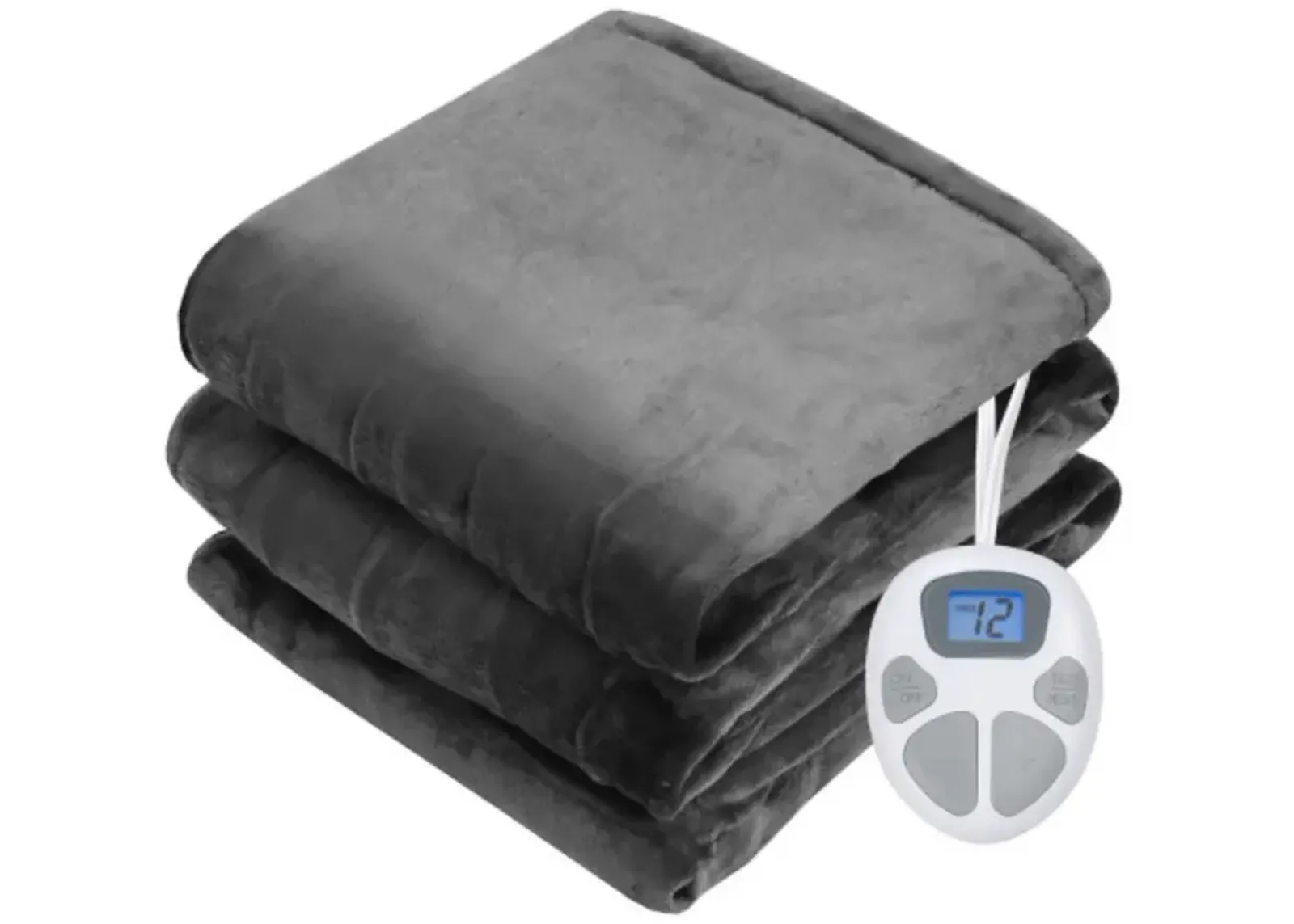 62" x 84" Flannel Heated Electric Blanket with 10 Heating Levels