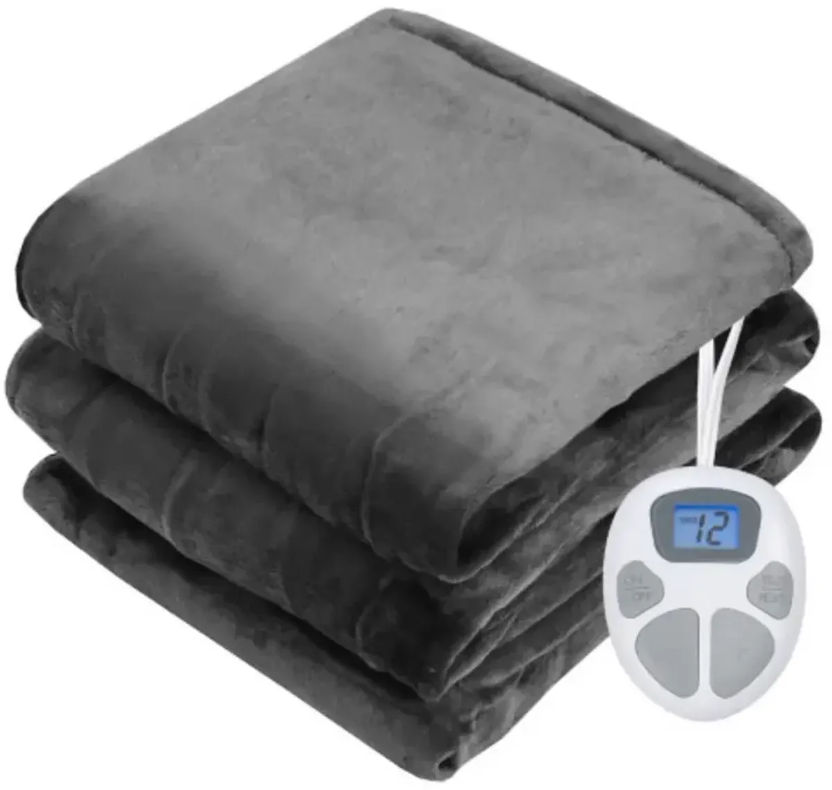 62" x 84" Flannel Heated Electric Blanket with 10 Heating Levels