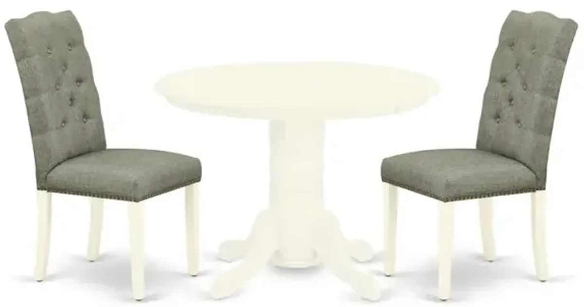 Dining Room Set Linen White, SHEL3-WHI-07