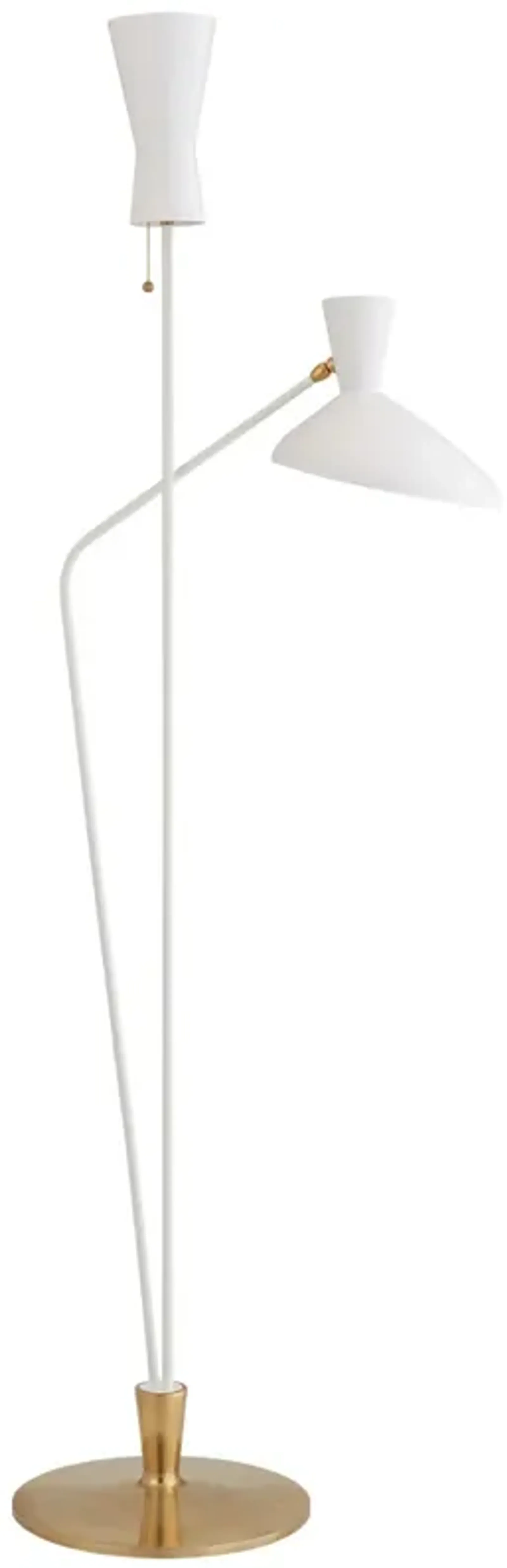 Austen Large Dual Function Floor Lamp in White