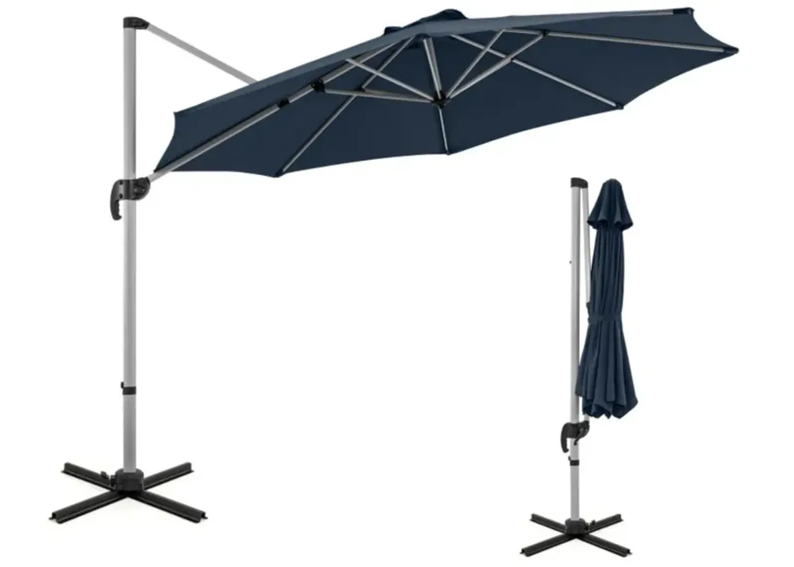 Hivvago 11 FT Outdoor Patio Umbrella with 360° Rotation and Adjustable Tilt