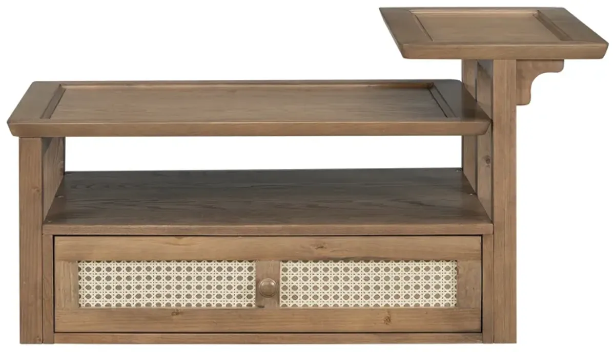 Merax Coffee Table with 1 Storage Shelf
