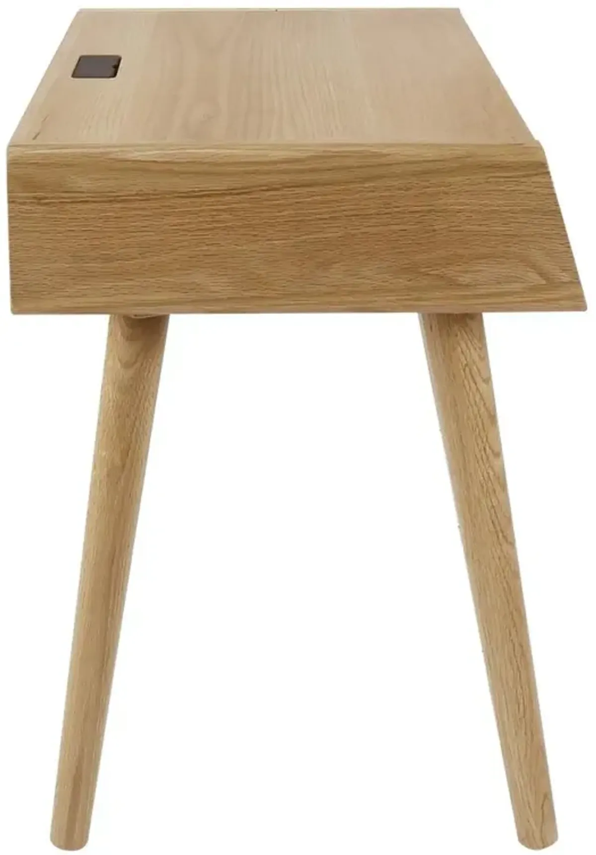 Freedom Nightstand/End Table with USB Ports Made of Solid American Oak