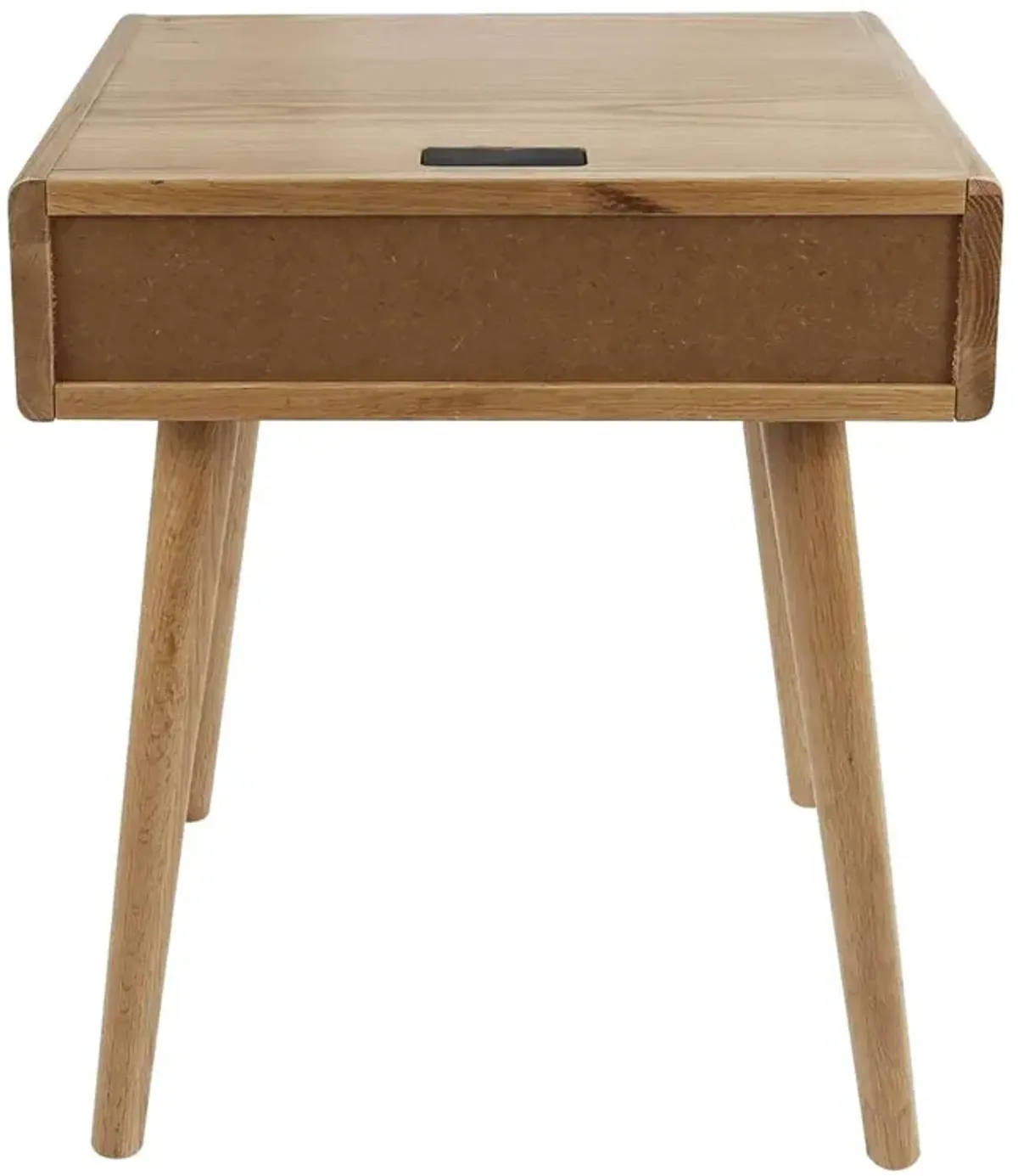 Freedom Nightstand/End Table with USB Ports Made of Solid American Oak