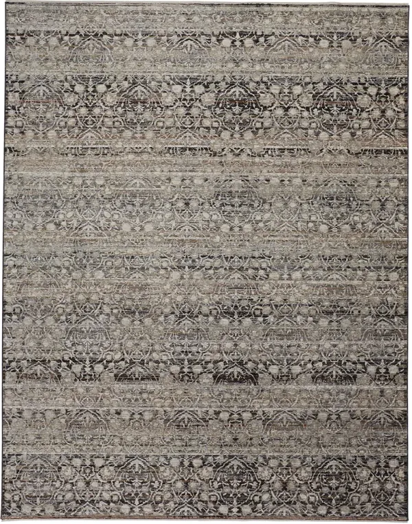 Caprio 3961F Gray/Ivory/Tan 2'6" x 10' Rug