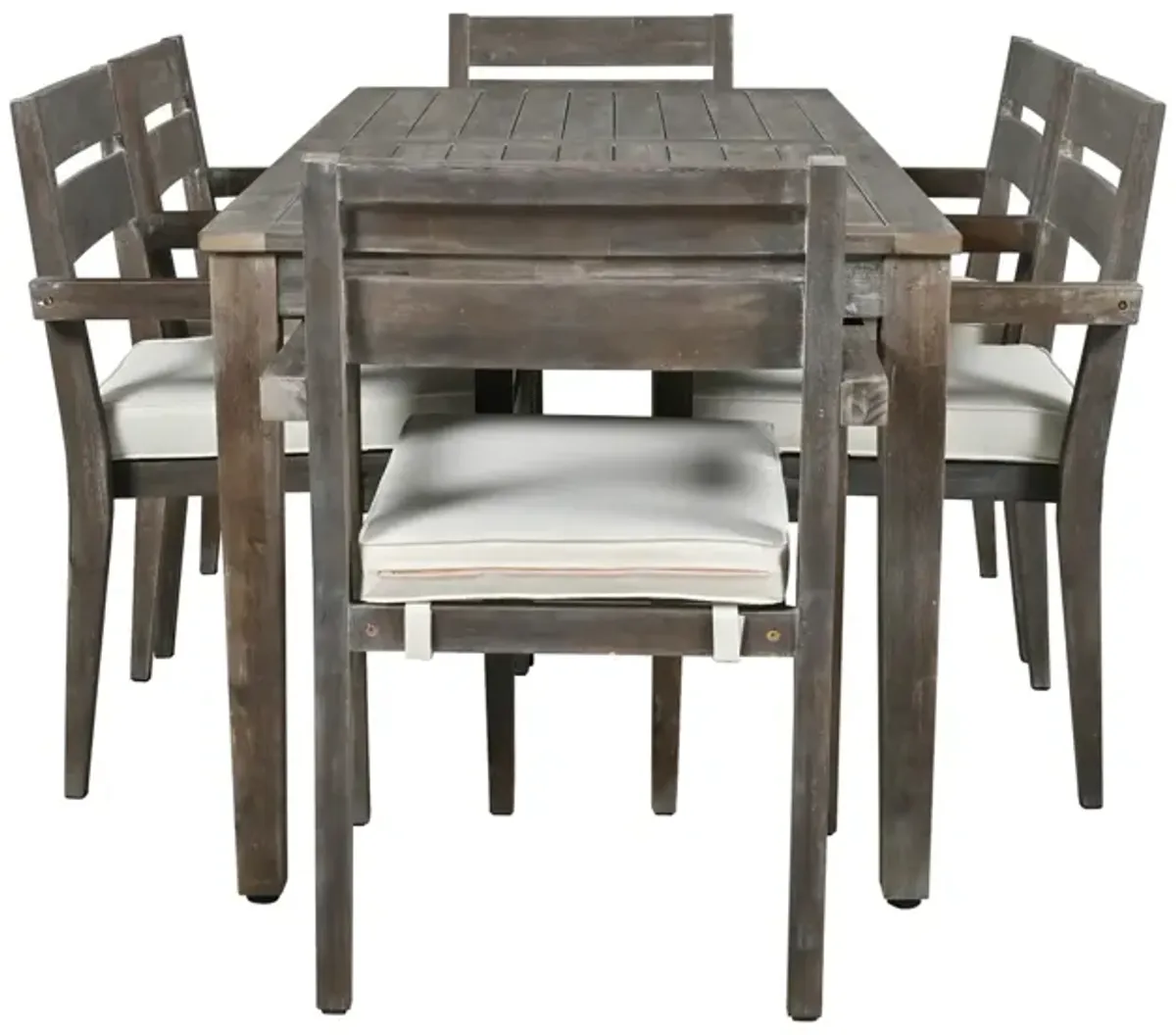 Acacia Wood Outdoor Dining Table And Chairs Suitable For Patio, Balcony Or Backyard