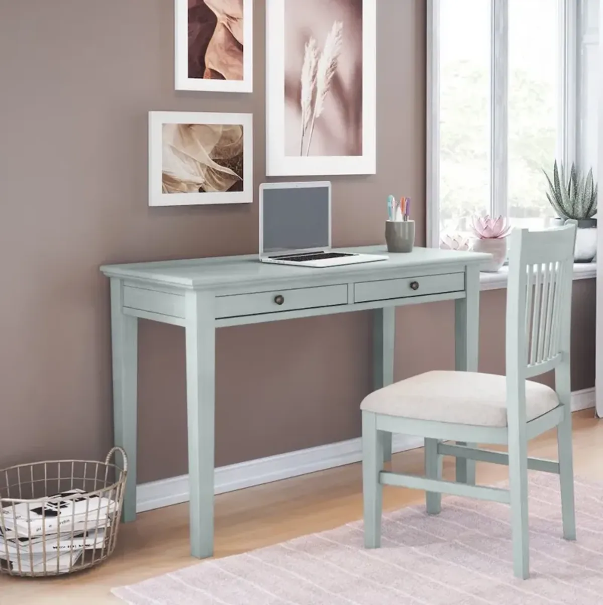 Jofran Craftsman Modern Farmhouse 48 Two Drawer USB Charging Desk