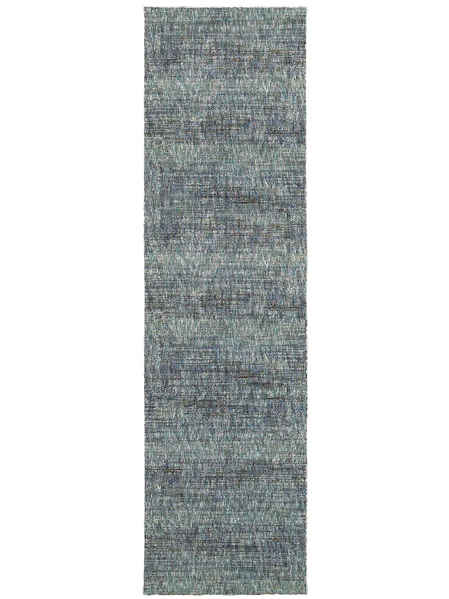 Atlas 2'6" x 12' Blue Rug