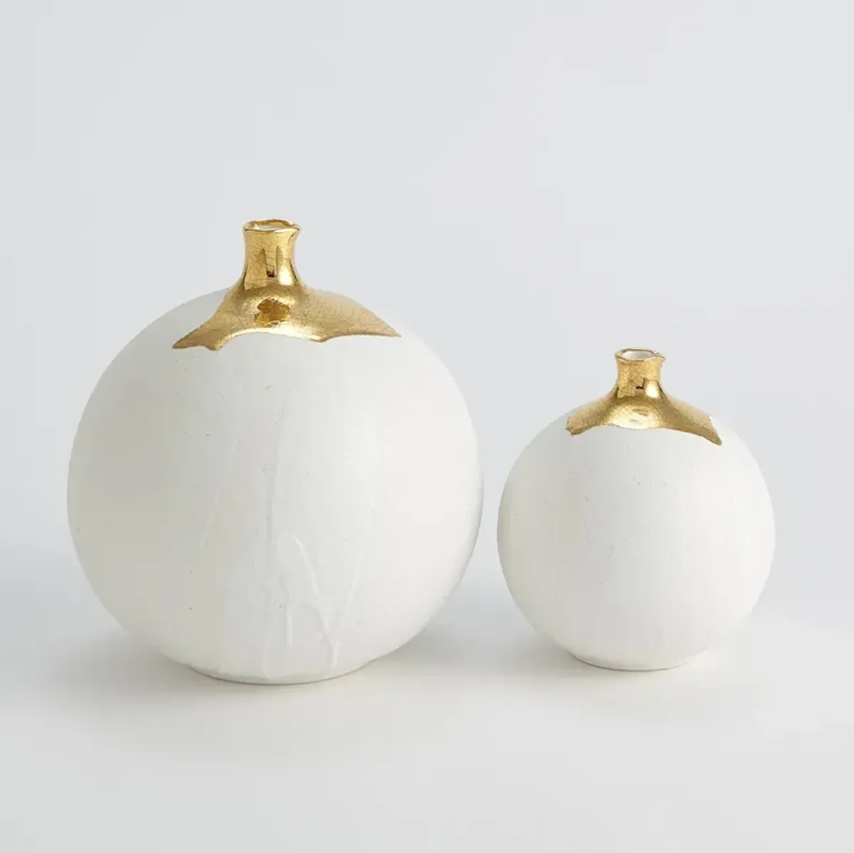 Dipped small Golden Crackle Vase