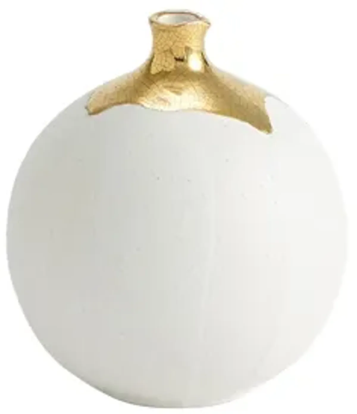 Dipped small Golden Crackle Vase