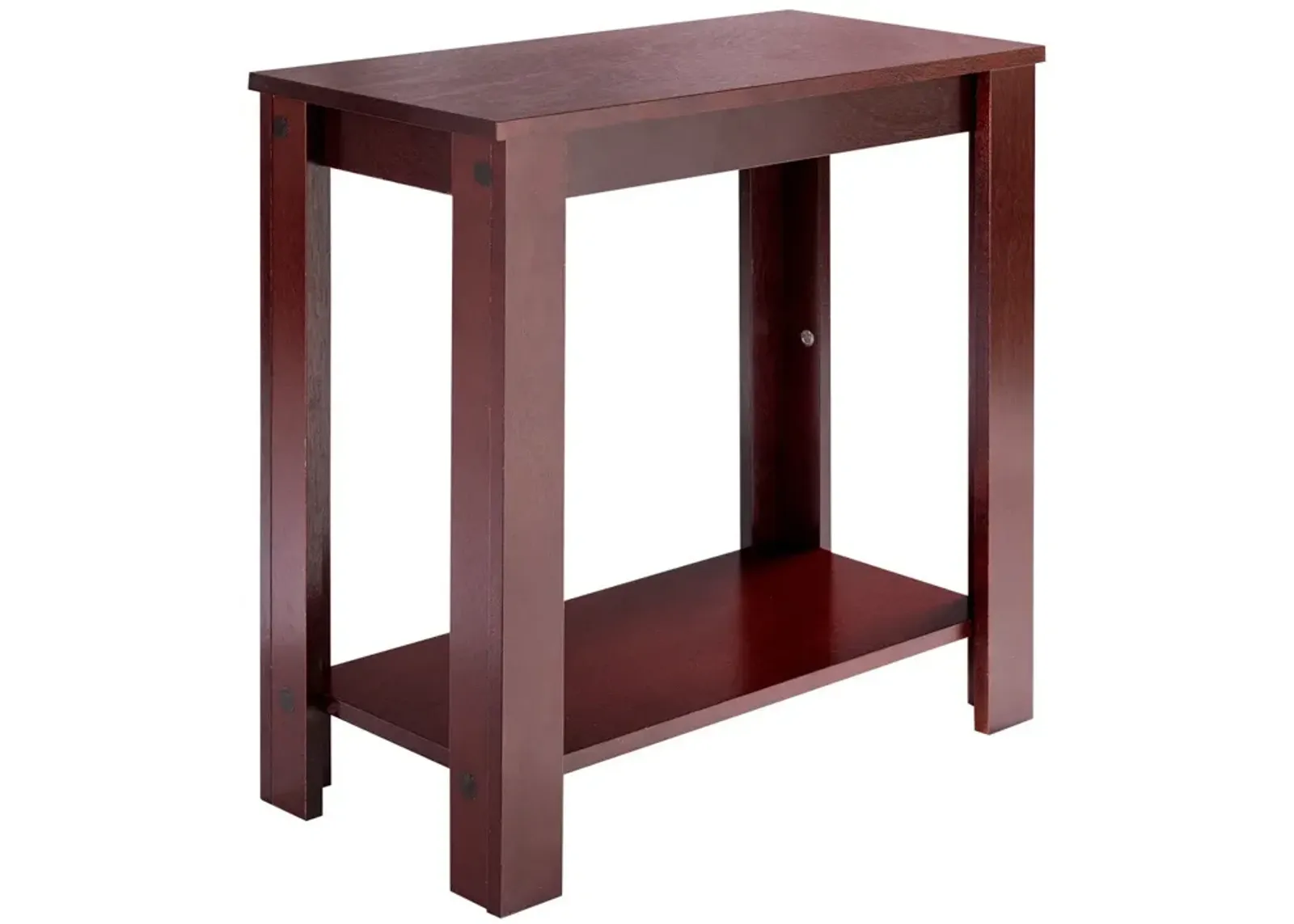 2-Tier Modern Compact End Table with Storage Shelf