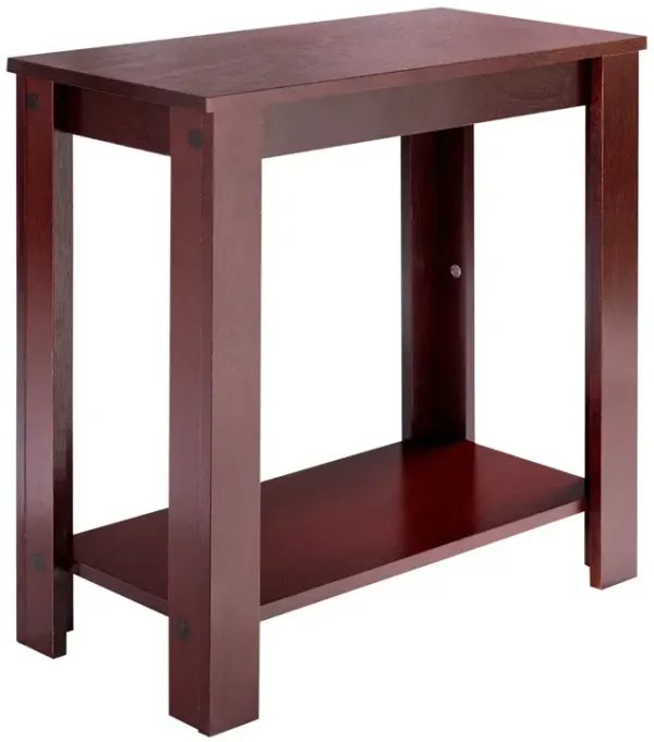 2-Tier Modern End Table with Storage Shelf, Compact Design for Small Spaces