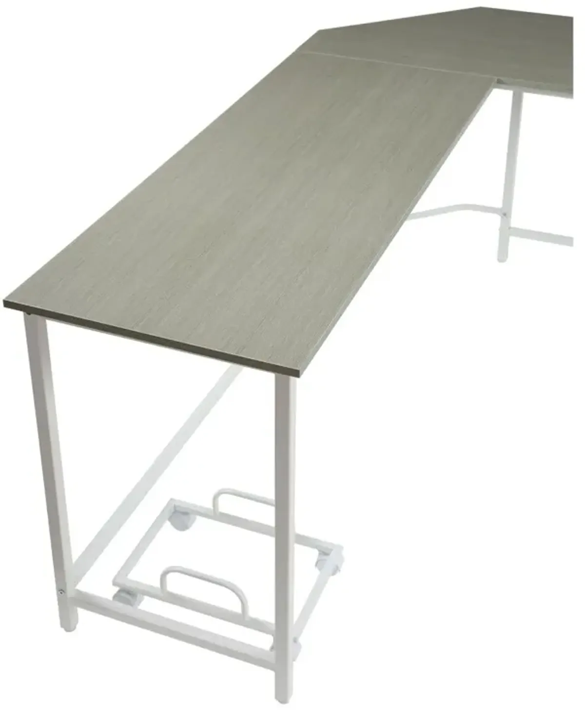 Dazenus Computer Desk, Gray & White Finish OF 00043