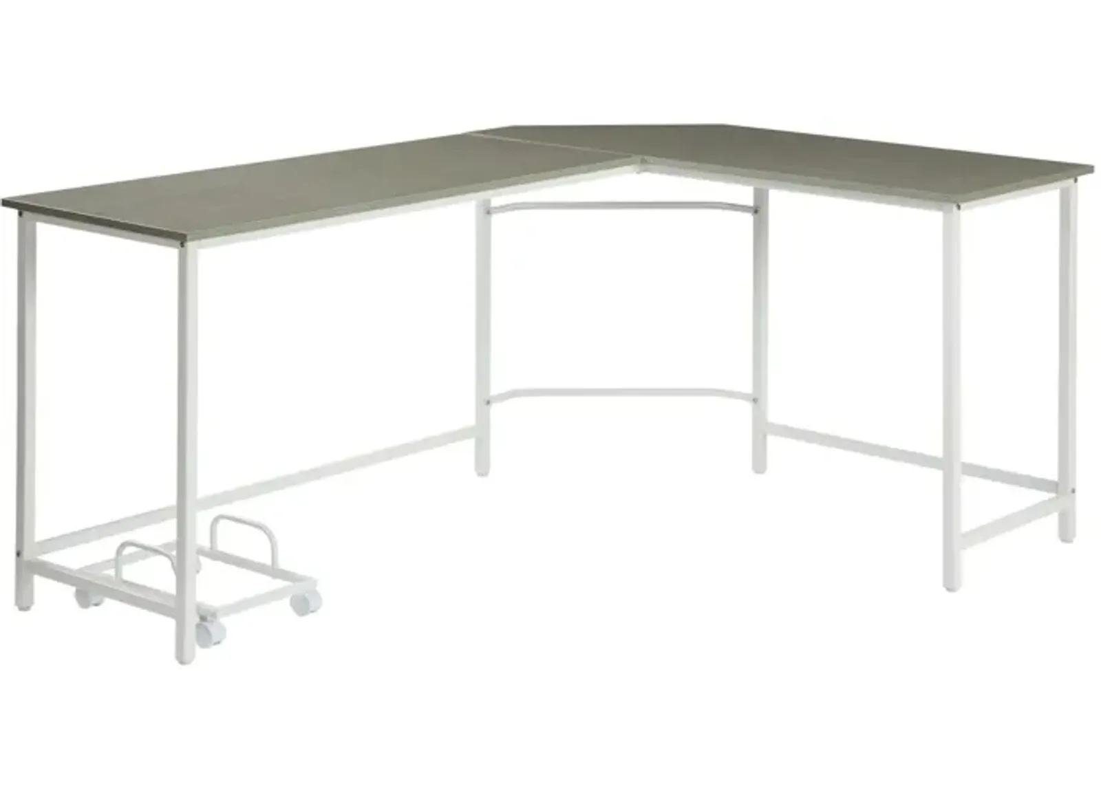 Dazenus Computer Desk, Gray & White Finish OF 00043