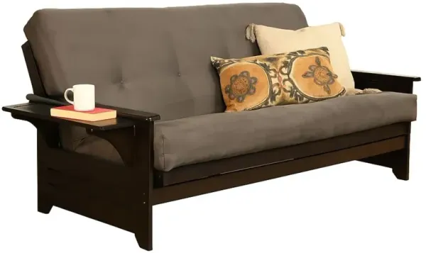 Phoenix Frame-Espresso Finish-Suede Gray Mattress