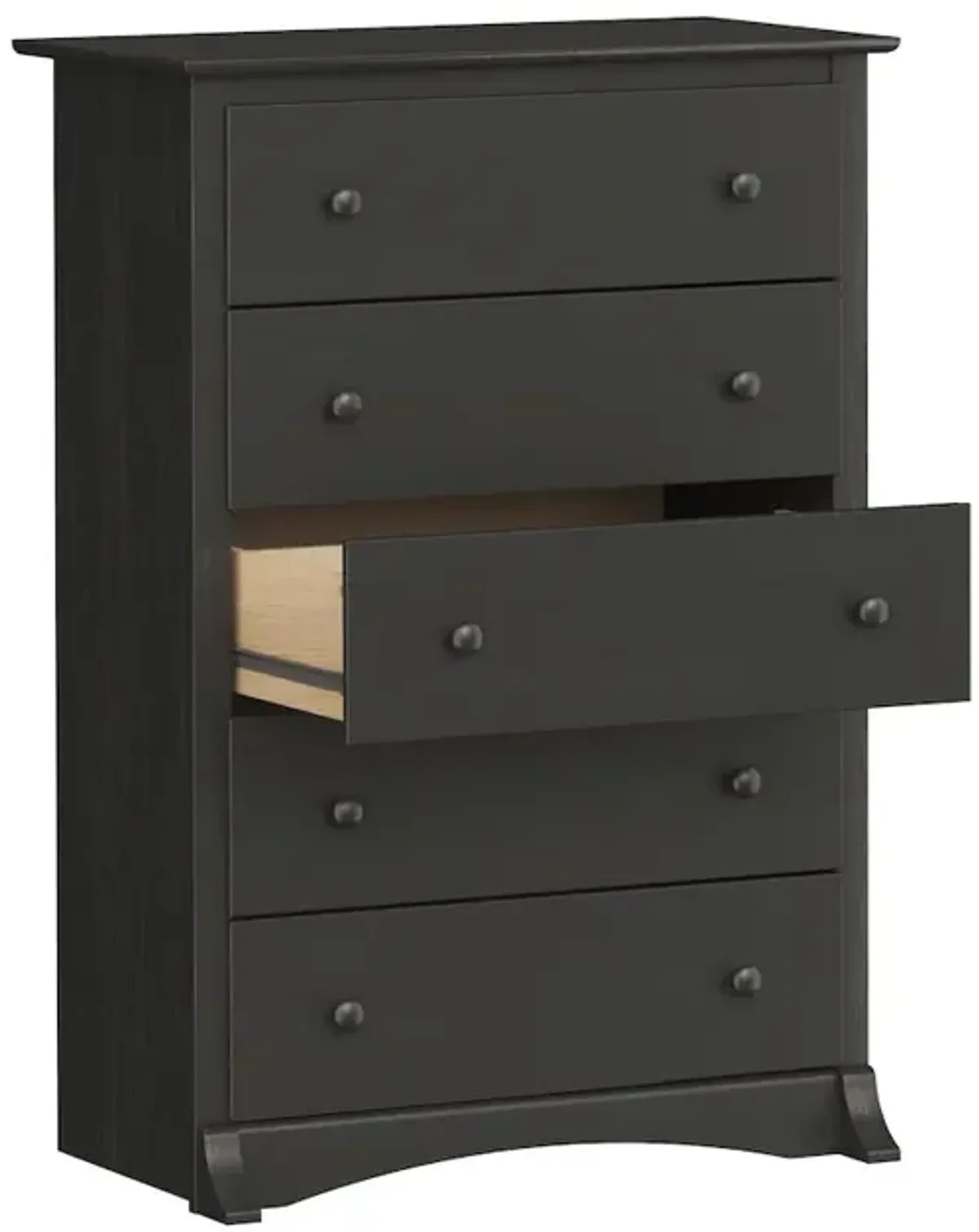 Prepac Sonoma 5-Drawer Chest, Washed Black