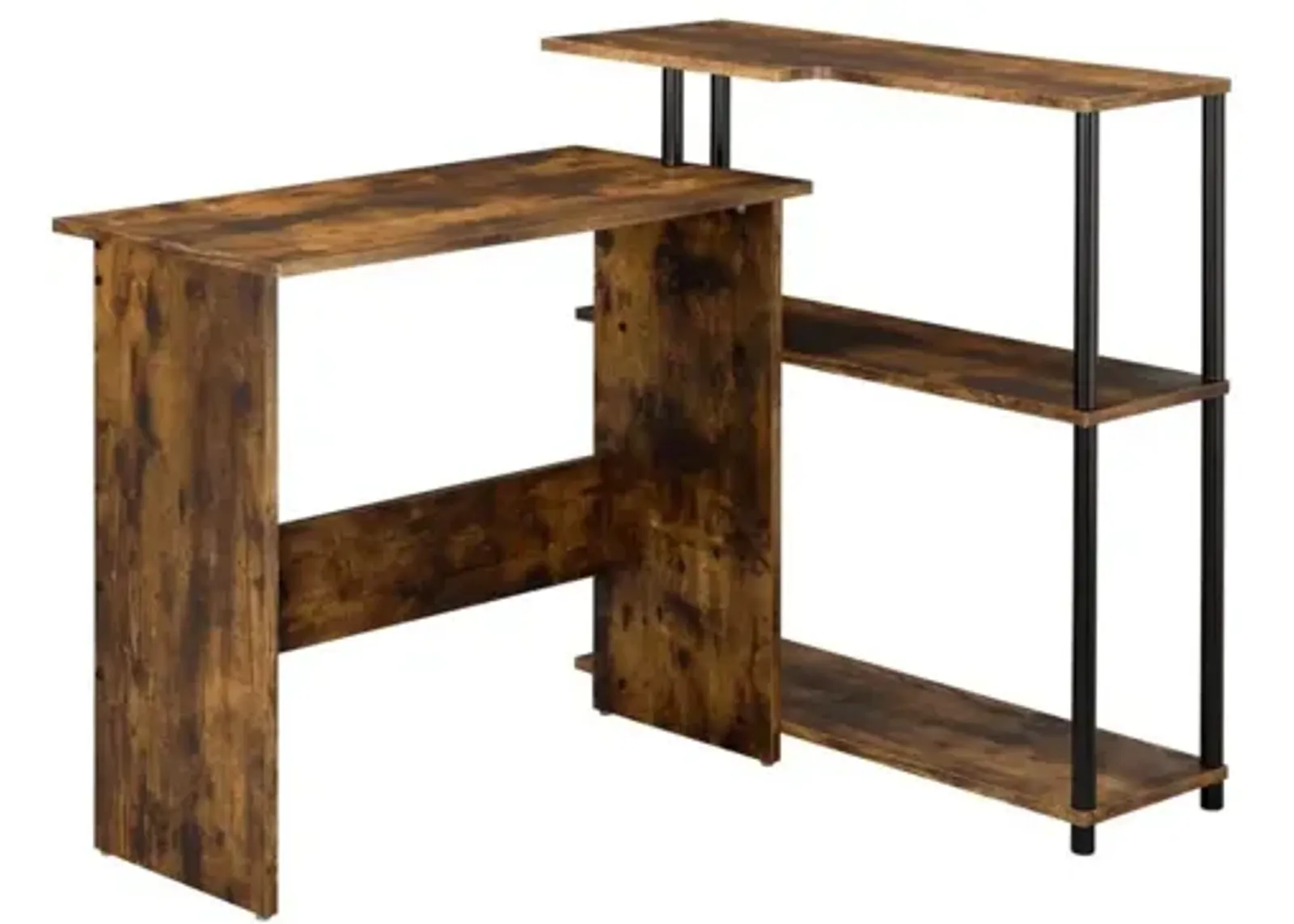 Ievi Writing Desk, Weathered Oak & Black Finish 92750