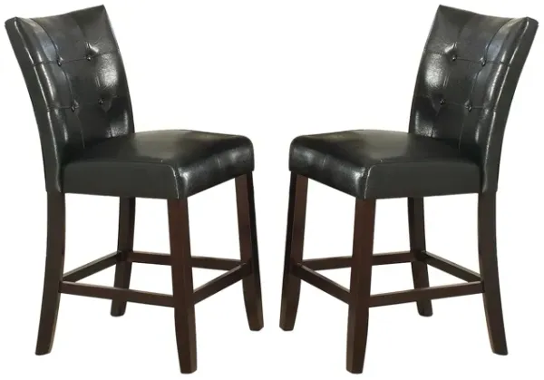 Streamdale Leather Upholstered High Dining Chair, Black(Set Of 2)
