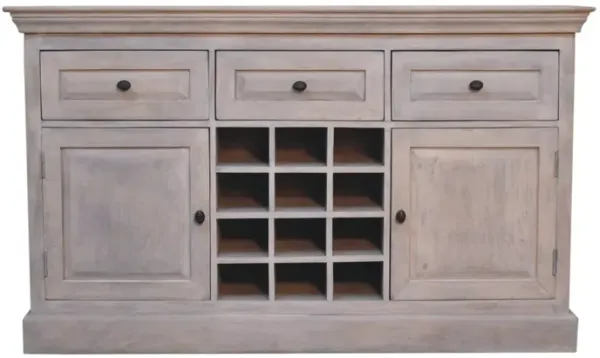 Artisan Furniture Solid Wood Acid Wash Wine Storage Unit