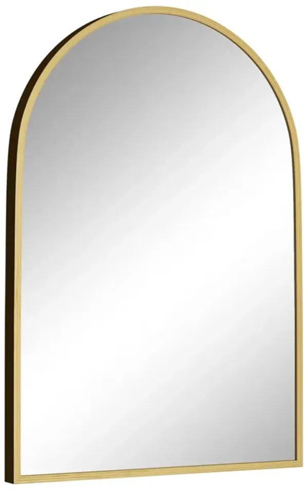 38*26 Morden Aluminum Alloy Arched Gold Framed Wall Mirror(Set of 2）