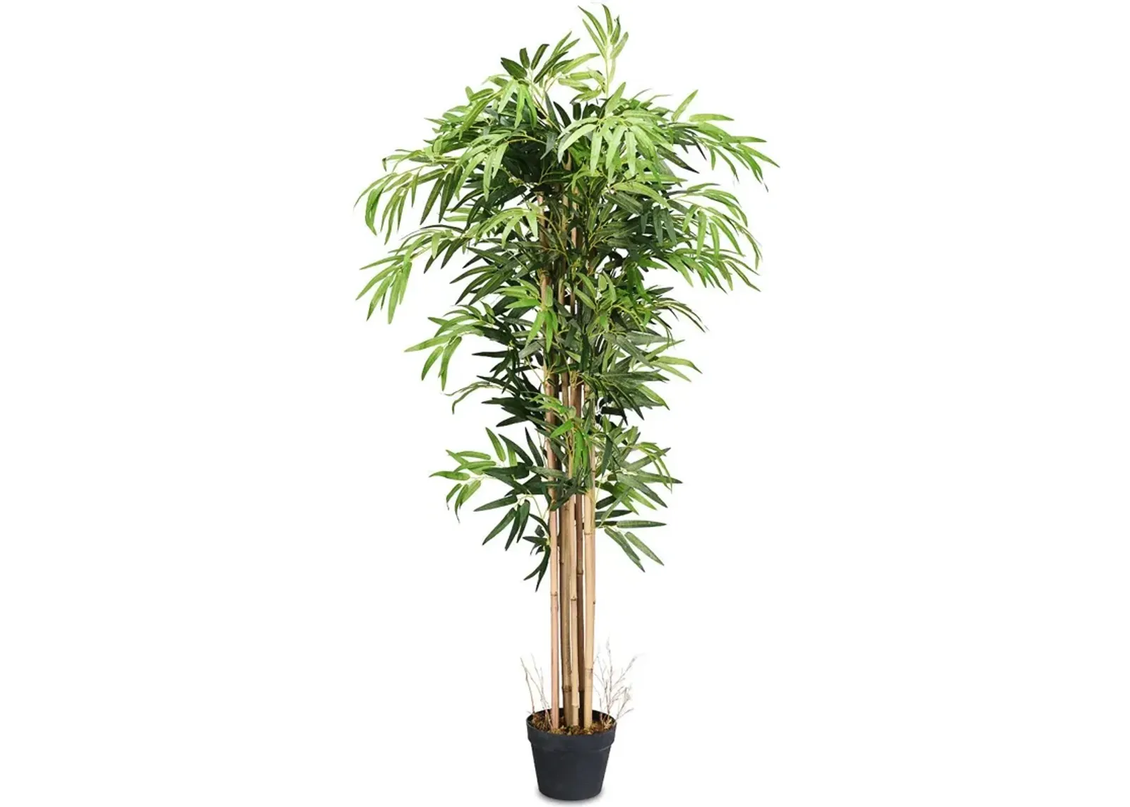 5-Feet Artificial Bamboo Silk Tree Indoor-Outdoor Decorative Planter