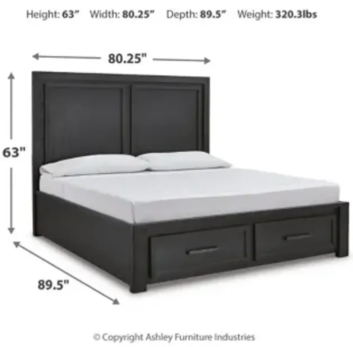 Foyland CK Panel Storage Bed