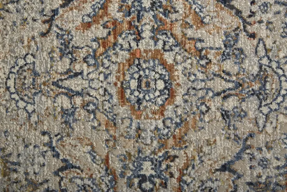 Kaia 39GNF Tan/Blue/Orange 3' x 10' Rug