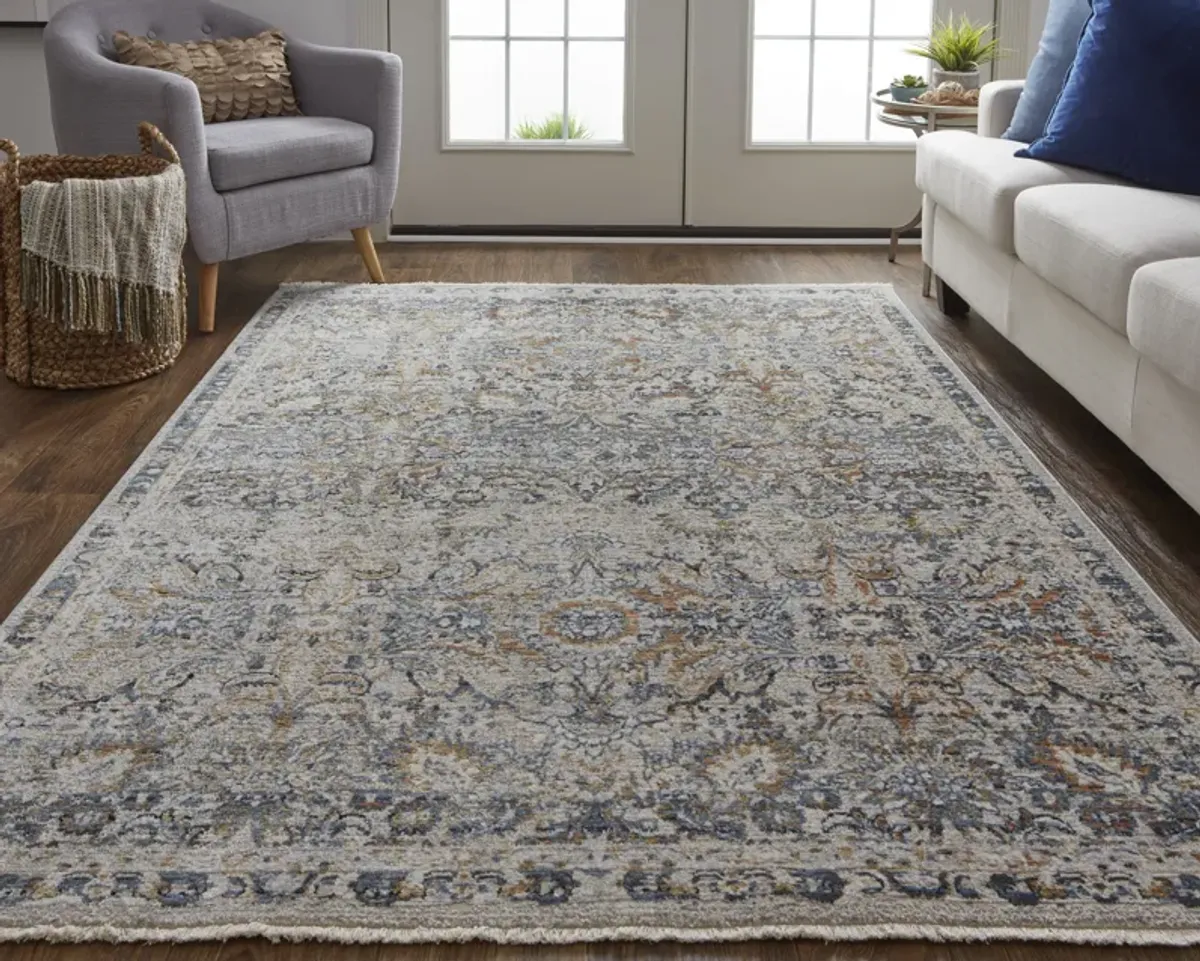 Kaia 39GNF Tan/Blue/Orange 3' x 10' Rug