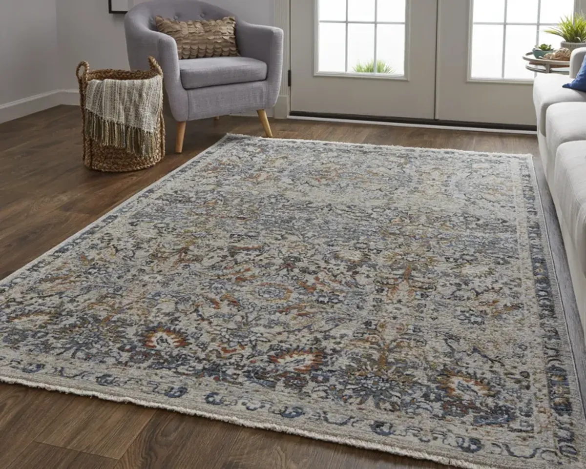 Kaia 39GNF Tan/Blue/Orange 3' x 10' Rug