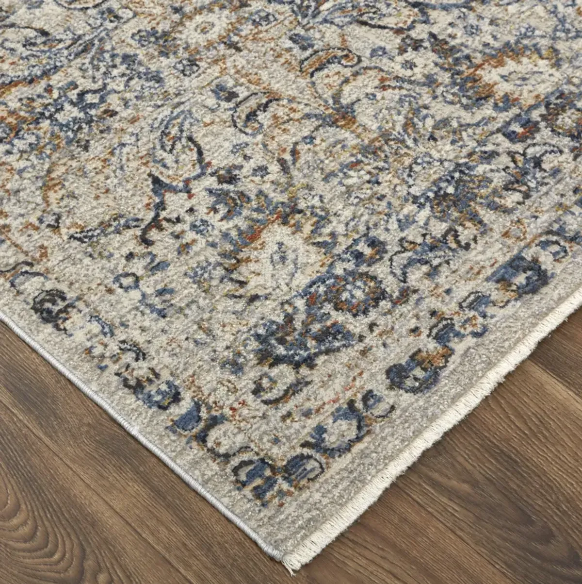 Kaia 39GNF Tan/Blue/Orange 3' x 10' Rug