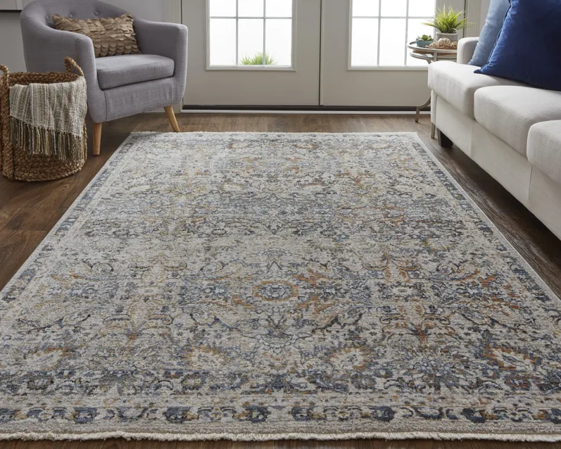 Kaia 39GNF Tan/Blue/Orange 3' x 10' Rug