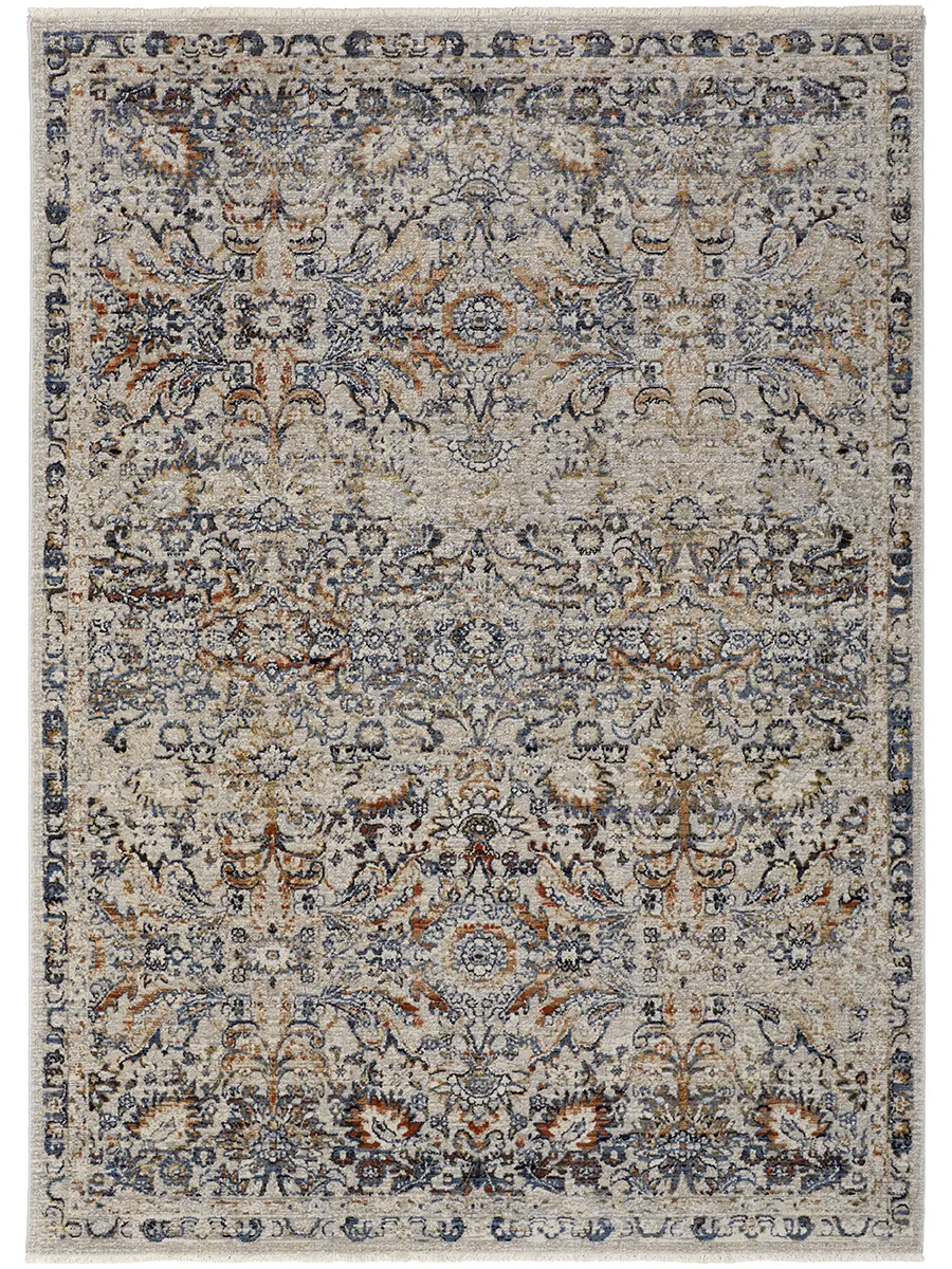 Kaia 39GNF Tan/Blue/Orange 3' x 10' Rug