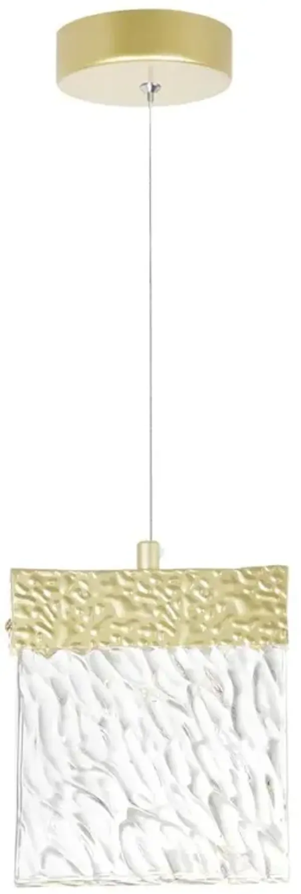 CWI Lighting Carolina LED Pendant With Gold Leaf Finish
