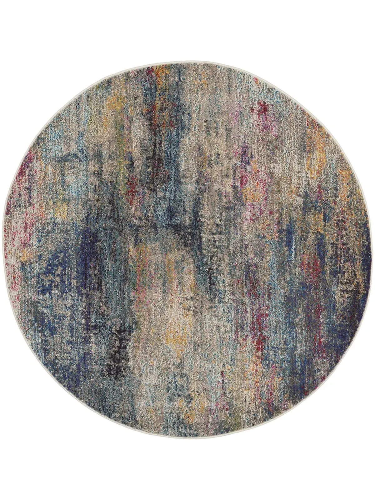 Celestial CES16 Multicolor 5'3" x Round Rug