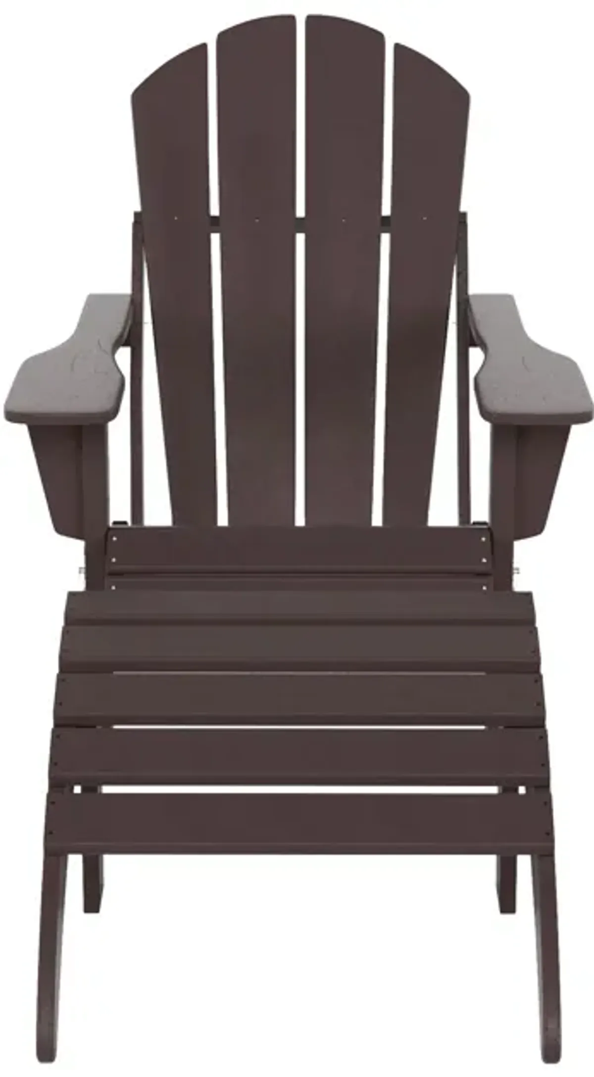 WestinTrends Folding Adirondack Chair With Footrest Ottoman Set