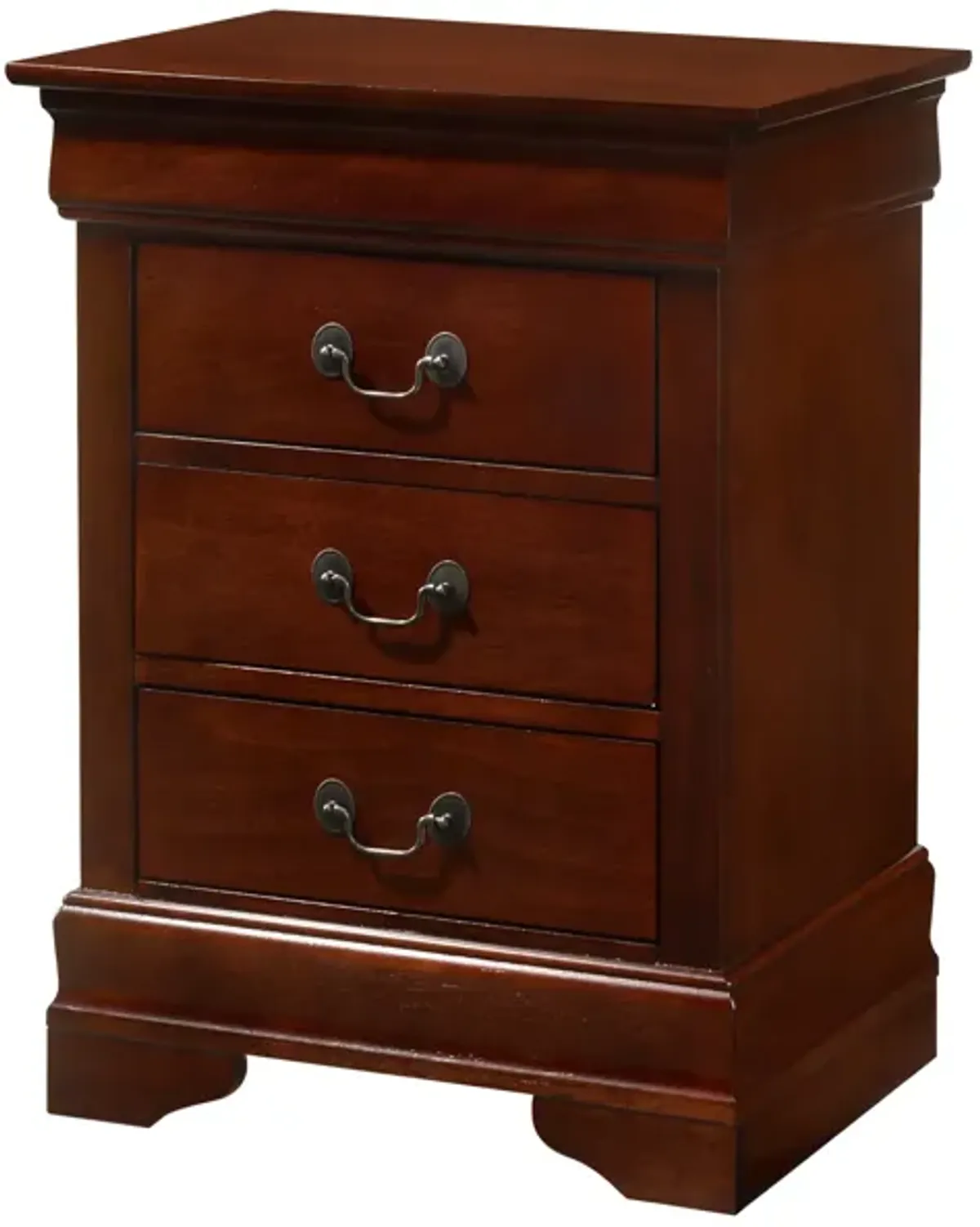 Louis Philippe 3-Drawer Nightstand (29 in. H x 16 in. W x 21 in. D)