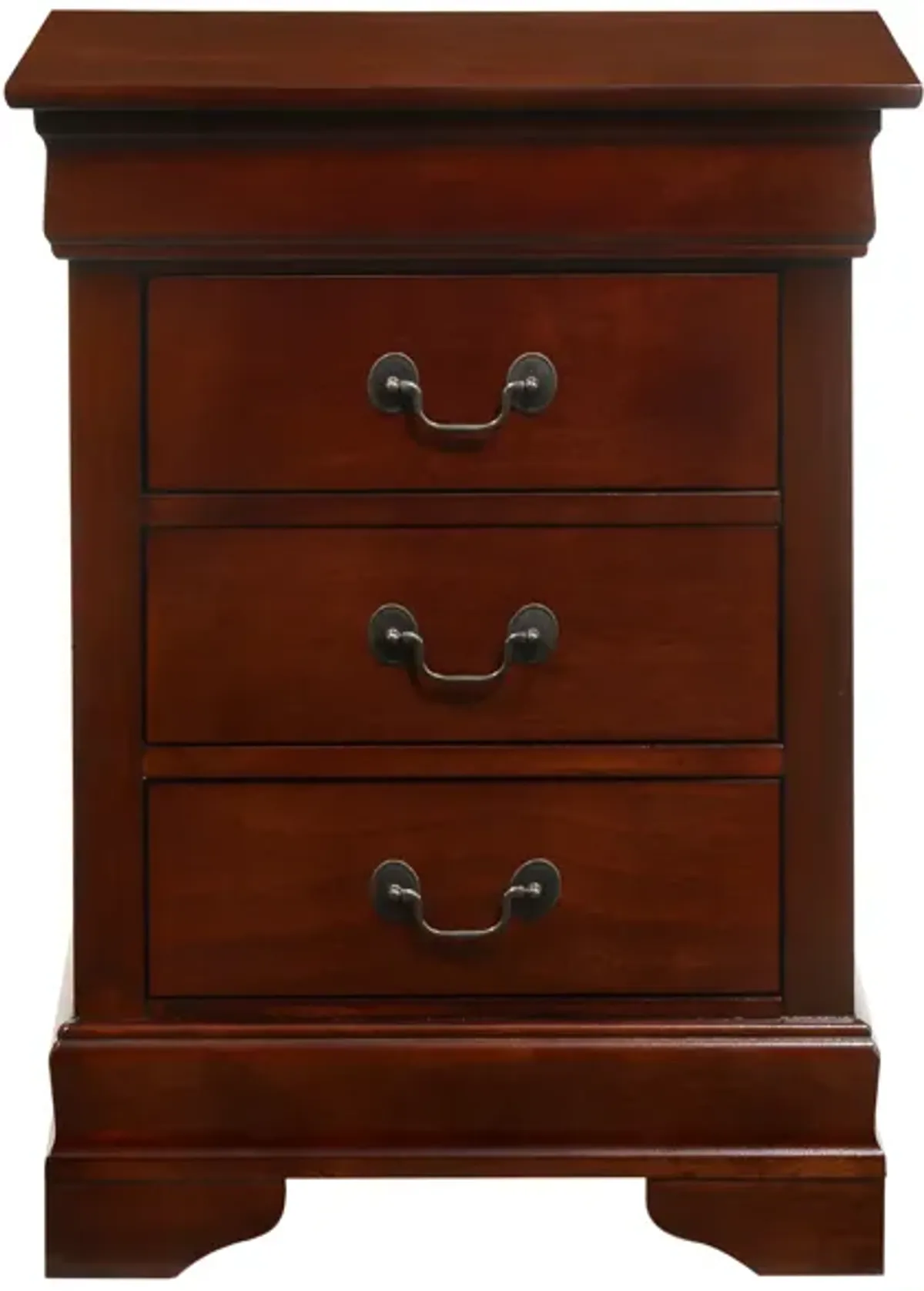 Louis Philippe 3-Drawer Nightstand (29 in. H x 16 in. W x 21 in. D)