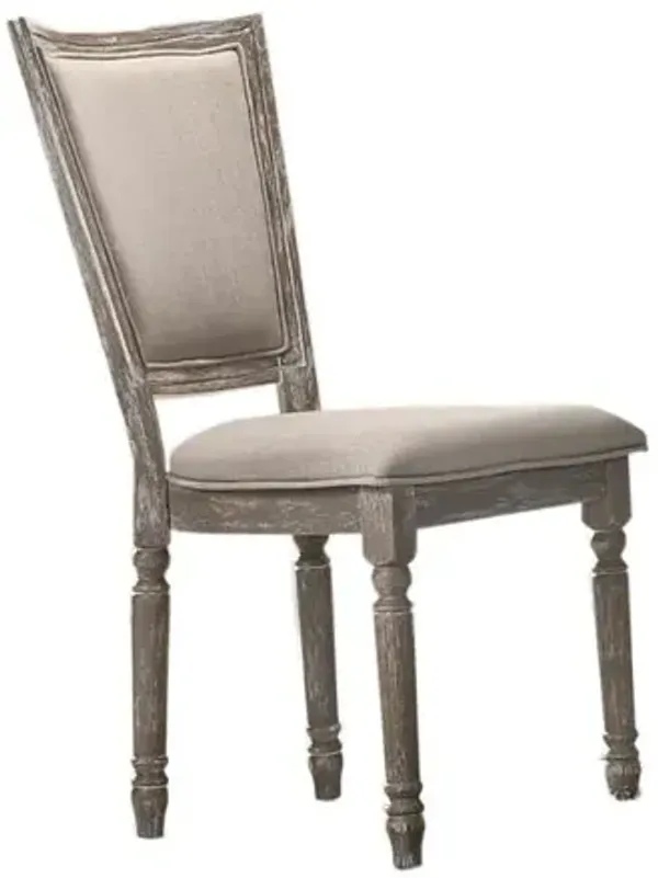 Best Master Furniture Jessica 20" Wood Dining Chair in Gray (Set of 2)