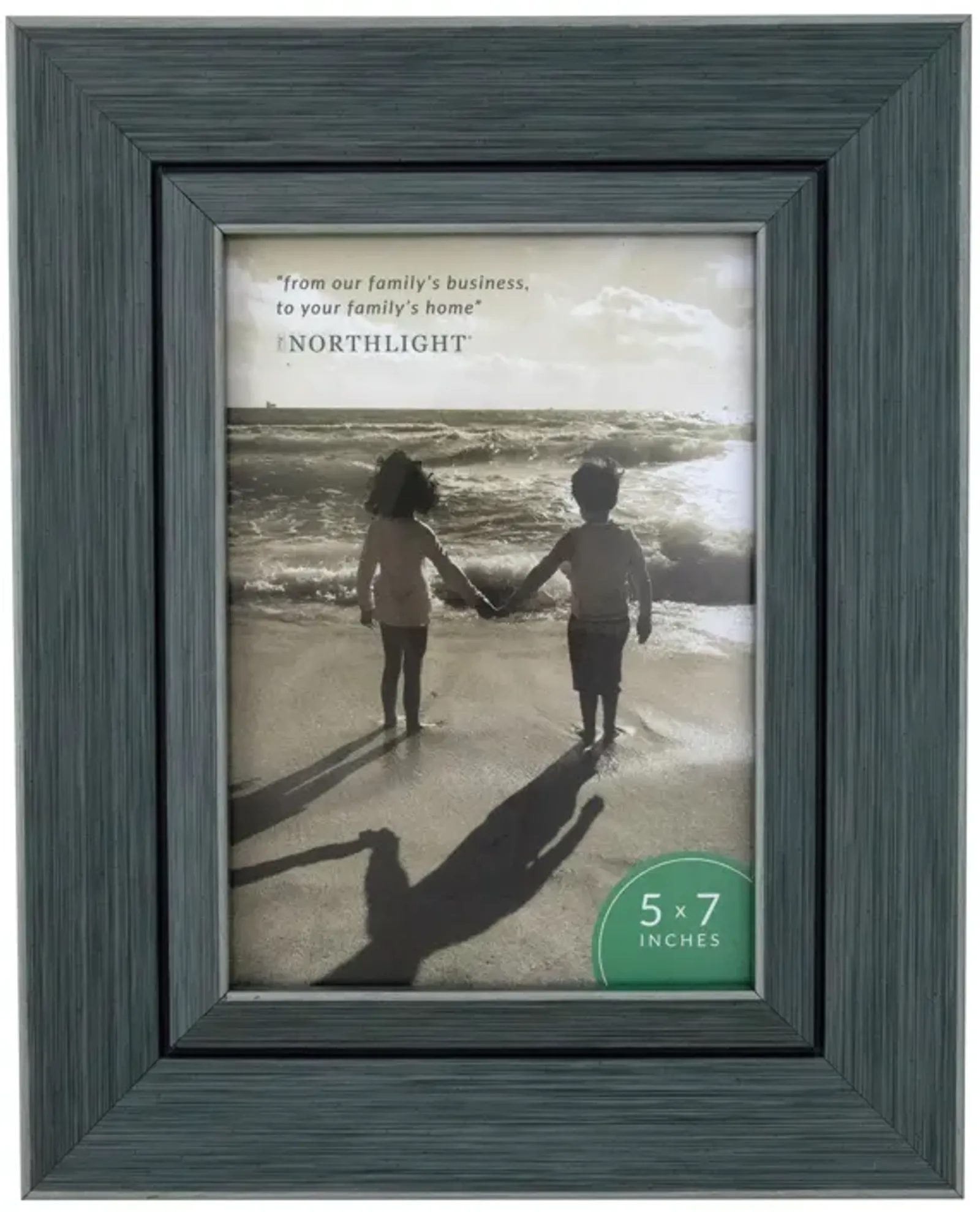 10" Classical Rectangular 5" x 7" Photo Picture Frame - Gray and Black