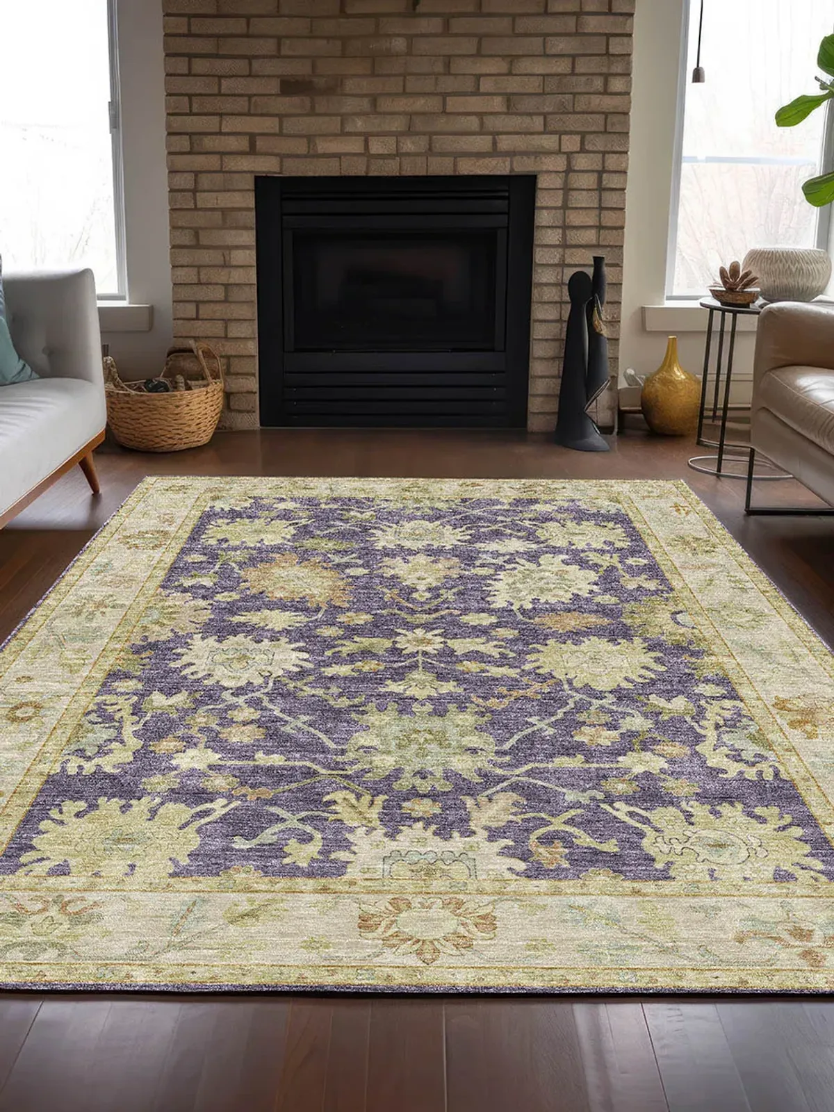 Hatay HY2 Eggplant 20" x 30" Rug