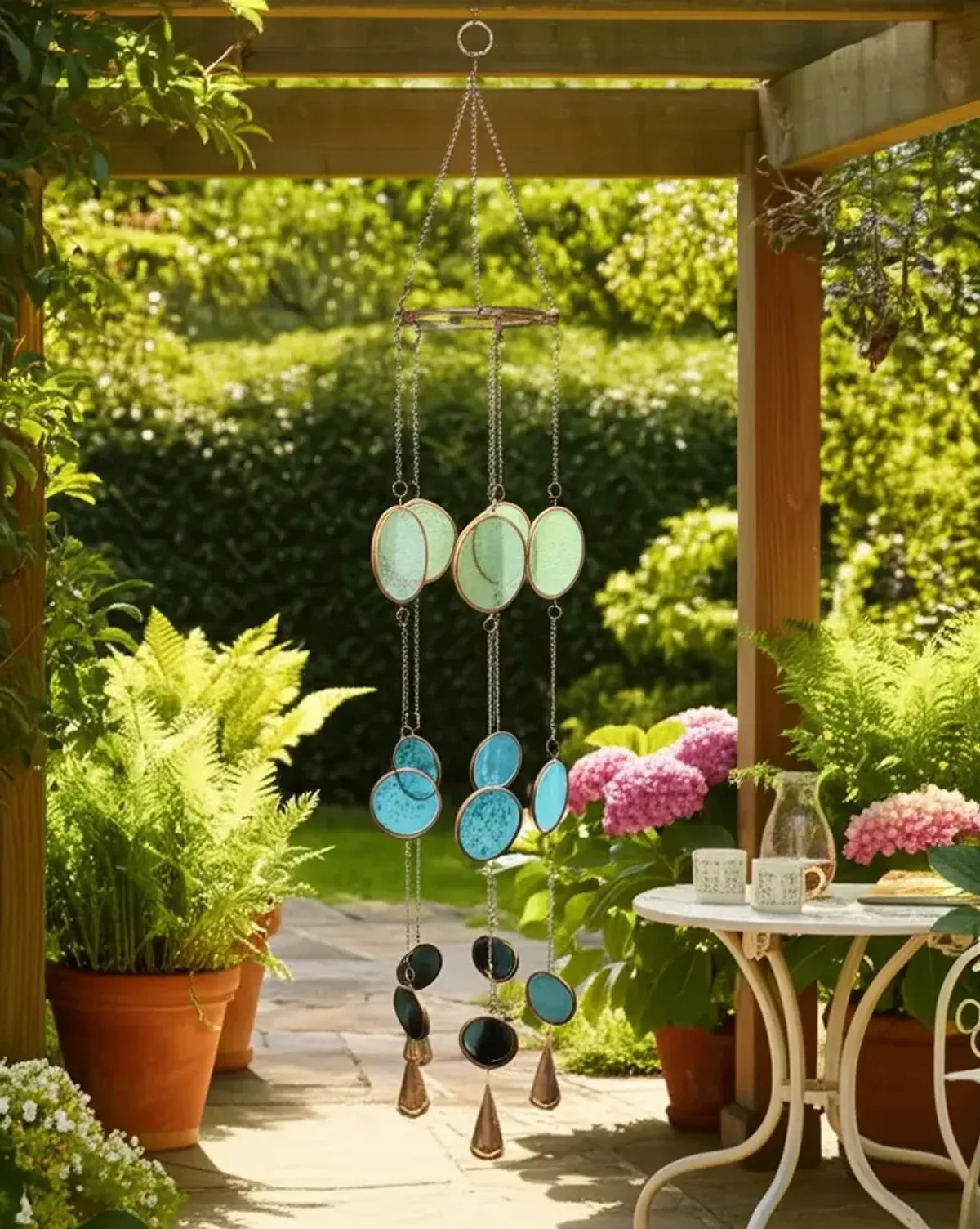 Modern Glass Disc Chime