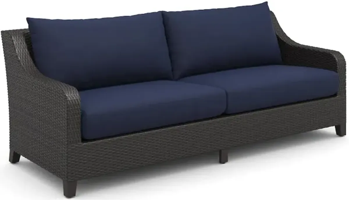 New Classic Furniture Skye 2 Pc Sofa And Slat Top Coffee Table Set-Blue