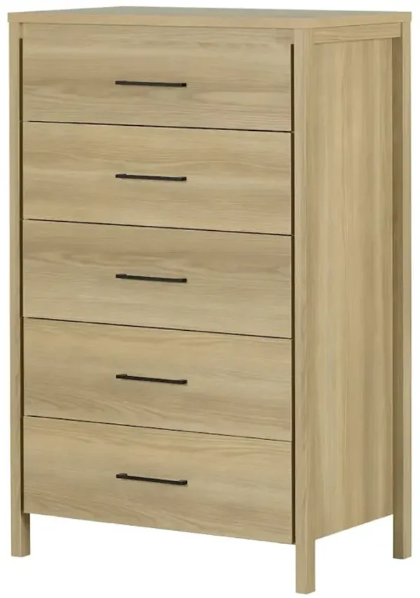 Gravity 5-Drawer Chest, Natural Ash