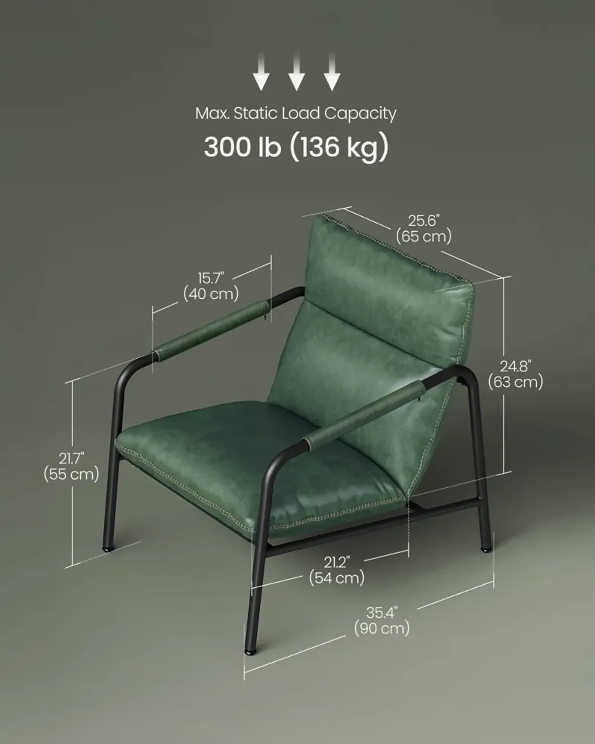 Accent Chair with Sleek Frame